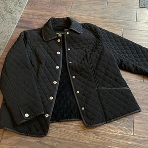 Lane Bryant - black quilted plus size coat - 14/16